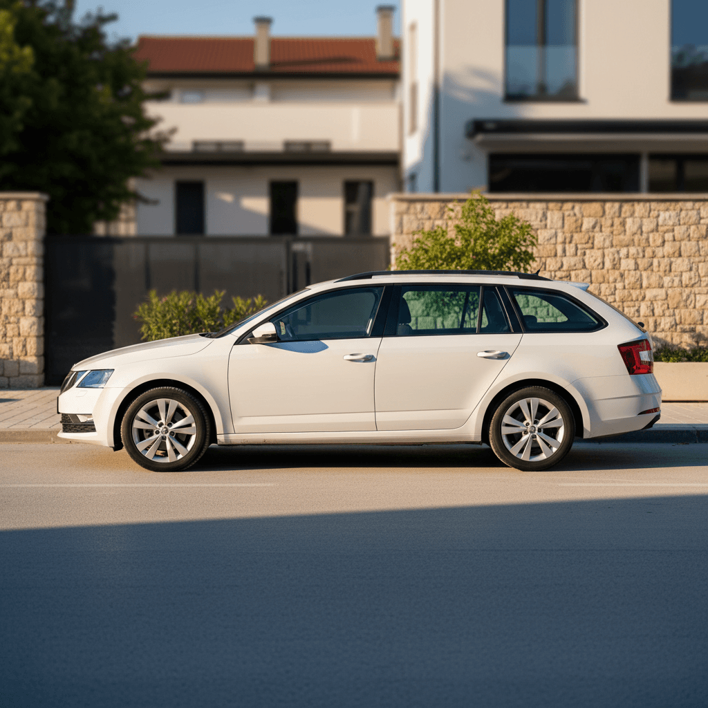 White Skoda Octavia taxi in Trebinje